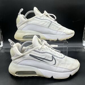 Nike Air Women’s 2090 Sz 9.5 Triple White Running Mesh CK2612-100 Sneakers Shoes